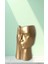 Modern Gold Kadın Yüzlü - Dekoratif Polyester Saksı Vazo - Ev ve Ofis Sanat OBJE-25X12X12 Cm- Gold Renk 2