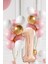 1 Yaş Retro Gold Pembe Beyaz Balon Seti Rose Gold Rakamlı Doğum Günü Balonu Şık Parti Süsleme 1