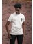 Slim Fit Sıfır Yaka Baskılı Pamuklu T-Shirt 1