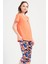 Pamuklu Kadın Kısa Kol Kaprili Pijama Takım , 408042 3
