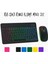 Kablosuz Isikli Klavye ve Mouse - Bluetooth Baglanti, Sessiz Tus, Renkli LED 1