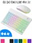 Kablosuz Isikli Klavye ve Mouse - Bluetooth Baglanti, Sessiz Tus, Renkli LED 1