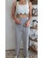 Basic Su Yolu Yüksek Bel Palazzo Kadın Pantalon 3