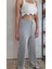 Basic Su Yolu Yüksek Bel Palazzo Kadın Pantalon 4