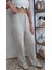 Basic Su Yolu Yüksek Bel Palazzo Kadın Pantalon 4