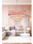 Palmira 50 cm'lik Kristal Taşlı Salon Oturma Odası Lüks Avize - (Rose Gold) 1