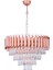 Palmira 50 cm'lik Kristal Taşlı Salon Oturma Odası Lüks Avize - (Rose Gold) 4