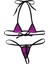 Fuşya Deri Görünümlü Ipli Bikini Takımı 3
