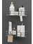 Yapışkanlı 2 Li Set Krom Gümüş Banyo Rafı Duş Şampuanlık Duvar Düzenleyici Organizer 1