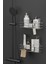 Yapışkanlı 2 Li Set Krom Gümüş Banyo Rafı Duş Şampuanlık Duvar Düzenleyici Organizer 4