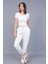 Kadın Krem Cepli Iki Iplik Jogger Eşofman Altı 2