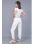 Kadın Krem Cepli Iki Iplik Jogger Eşofman Altı 4