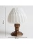 Suma El Yapımı Abajur – Bronz Reçine Gövde, Beyaz Geometrik Şapka | Modern Retro Tasarım 7