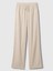 Kadın Bej Keten Karışımlı Wide-Leg Pull-On Pantolon 2
