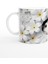 Beyaz Çiçekler Arasında Sevimli Semender Temalı Baskılı Kupa Bardak 2