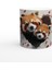 Kalp Kırığı Arasından Bakan Kırmızı Panda Çifti Temalı Baskılı Kupa Bardak 1
