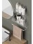 Krom Gümüş Yapışkanlı 2 Li Set Banyo Rafı ve Havluluk Raf Düzenleyici 3