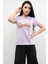 Shine Baskılı Tshirt Lila 2