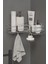 Krom Gümüş Yapışkanlı Banyo Köşeliği Köşe Rafı Duş Şampuanlık Duvar Düzenleyici Organizer 1