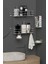 Krom Gümüş Renk Yapışkanlı 4'lü Banyo Seti Duş Rafı + Sabunluk + Diş Fırçalık Metal Set 2