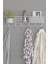 Krom Gümüş Metal 55 cm Portmanto Askılık Elbise Askılığı Duvar Askısı Raf 4