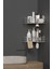 Krom Gümüş Yapışkanlı 2li Banyo Köşeliği Köşe Rafı Duş Şampuanlık Düzenleyici Organizer 4
