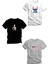 üçlü Kaliteli Baskılı Penye Kız Çocuk Beyaz Siyah Gri Tshirt 5 6 7 8 9 10 11 12 13 14 Yaş Daisy Lilo Kuromi 1