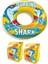 2-6 Yaş Shark Yüzme Kolluk ve Can Simidi Şişme Kolluk ve Simit Set 1
