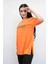 Bisiklet Yaka Oversize Tshirt Turuncu 1