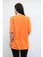 Bisiklet Yaka Oversize Tshirt Turuncu 3