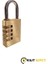 Kale Şifreli Asma Kilit Pirinç 4 Haneli Sarı (28MM) 2