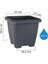 25 Litre Tabaksız Kare Büyük Boy Plastik Bahçe Çiçek Saksısı Hisar Kale No3 2