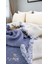 %100 Pamuk Müslin Tek Kişilik Yorgan Indigo Mavi 170X220 - Indigo Mavi 4