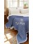 %100 Pamuk Müslin Tek Kişilik Yorgan Indigo Mavi 170X220 - Indigo Mavi 5