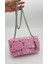 Pullu Pembe Kot Kumaş, Denim Çanta Zincirli 1