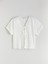 Yeni Sezon V Yaka Dokulu Onu Fiyonklu Muslin Bluz - S5QB37Z8 5