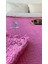 %100 Pamuklu Tek Kişilik Müslin Pike Fuşya 160X230 - Fusya 2