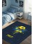 Sarı Lacivert Taraftar Halısı Dijital Baskılı Dokuma Kaymaz Tabanlı Yıkanabilir Genç Odası Halısı 6