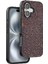 Onegif iPhone 16 Plus Bright Simli Kapak - Derin Mor 1