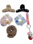 Kız Çocuk Mandal Toka Simit Toka Lastikli Zirkon Taşlı Toka Las. Kuromi Anahtar. 6 Lı Set 5