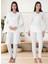 Dvina Effortt Lohusa Sabahlıklı Pijama Takımı Ekru - 3084 1