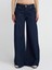 71744 Paçası Dikişsiz Culotte Denim Pantolon-Lacivert 3