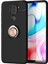 Xiaomi Redmi Note 9 Kılıf Range Yüzüklü Silikon - Siyah-Gold 1