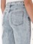 Yüksek Bel Geniş Paça Mom Fit Açık Indigo Kadın Denim Pantolon Lulya 6