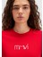 Mavi Baskılı Kırmızı Tişört 1613387-82054 6