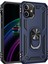 iPhone 12 Kılıf Sofya Yüzüklü Silikon Kapak - Lacivert 1