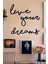 Ahşap Dekoratif Duvar Tablosu Lazer Kesim Live Your Dreams Duvar Dekoru 1
