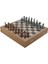 Orta Boy Metal Truva-Sparta Satranç Takımı Antik ve Rustik Desenli Sandıklı Mdf Tahtası (36X36X6 Cm.) 2