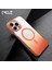 iPhone 15 Turuncu Renk Geçişli Grace Premium Koruyucu Kılıf - Magsafe 2