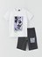 Lcw Kids Beyaz Bisiklet Yaka Mickey Mouse Baskılı Kısa Kollu Erkek Çocuk Şortlu Pijama Takımı 1
